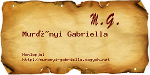 Murányi Gabriella névjegykártya